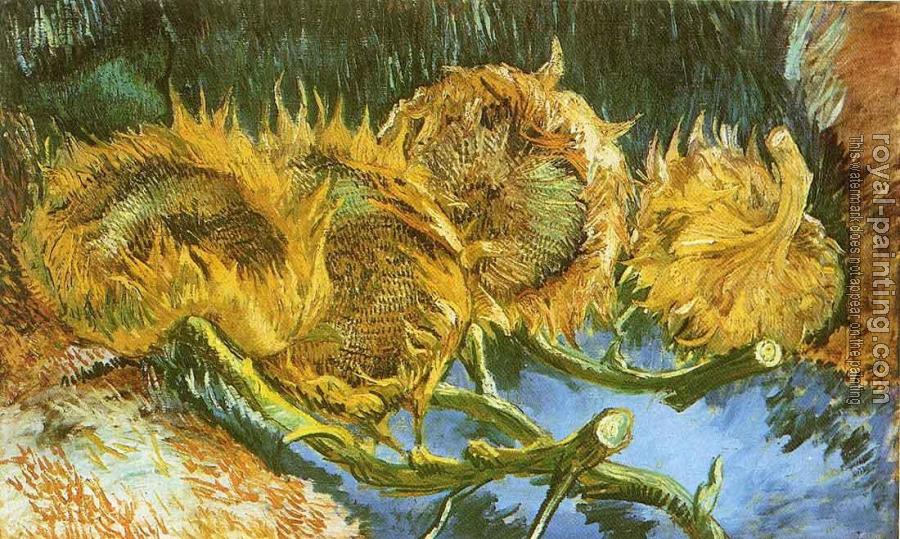 Vincent Van Gogh : Four Cut Sunflowers